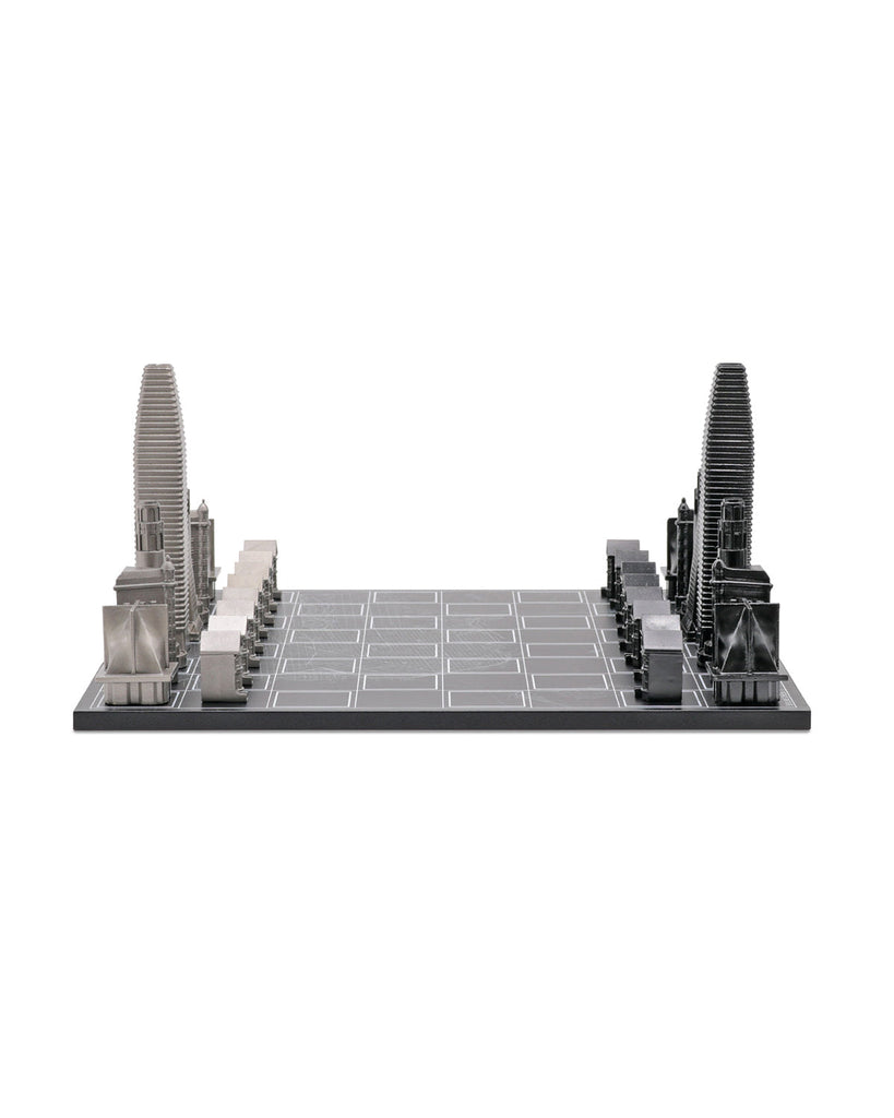 San Francisco Skyline Chess Set – Stainless Steel Luxury Mancave Edition