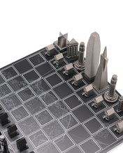 Load image into Gallery viewer, San Francisco Skyline Chess Set – Stainless Steel Luxury Mancave Edition