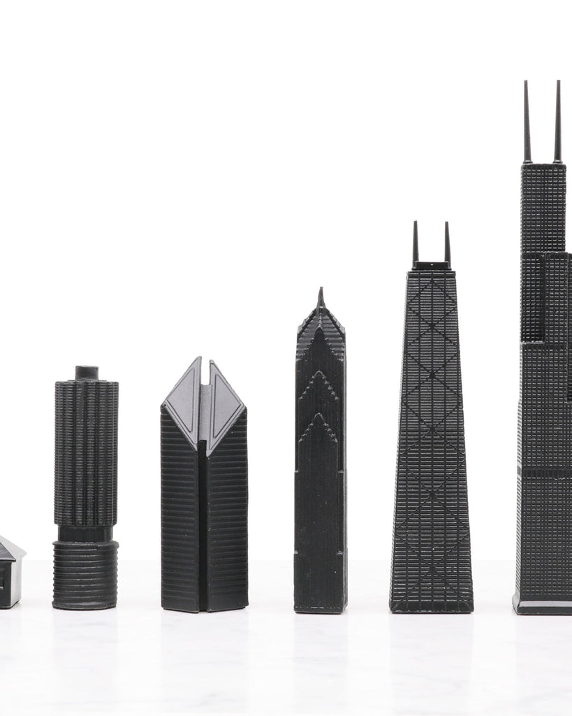Chicago Skyline Chess Set – Luxury Architectural Mancave Chess Board