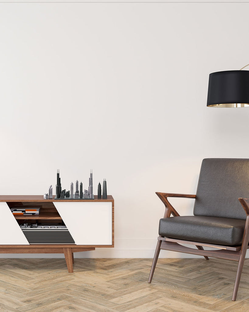 Chicago Skyline Chess Set – Luxury Architectural Mancave Chess Board