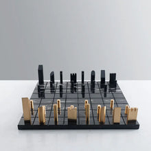 Load image into Gallery viewer, Golden Metal Marble Chessboard – Luxury Modern Chess Set for Mancaves
