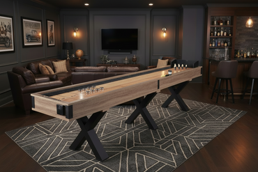 9-Foot 2-in-1 Shuffleboard & Bowling Game Table