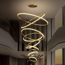 Load image into Gallery viewer, Joesee Modern Multi-Ring LED Pendant Light – Dimmable