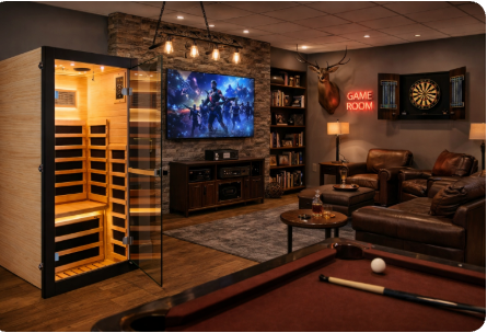 Luxury American White Oak Infrared Sauna – 8-Plate 1050W Indoor Wellness Cabin