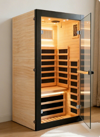 Luxury American White Oak Infrared Sauna – 8-Plate 1050W Indoor Wellness Cabin