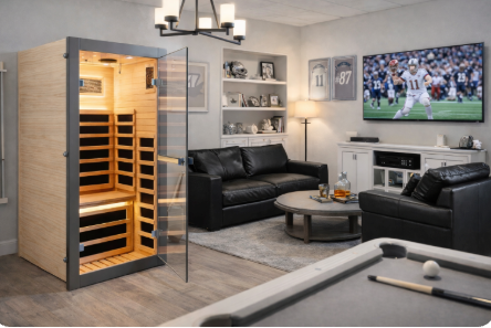 Luxury American White Oak Infrared Sauna – 8-Plate 1050W Indoor Wellness Cabin