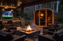 Load image into Gallery viewer, Luxury ThermoWood Outdoor Sauna – MW12 Backyard Wellness Cabin