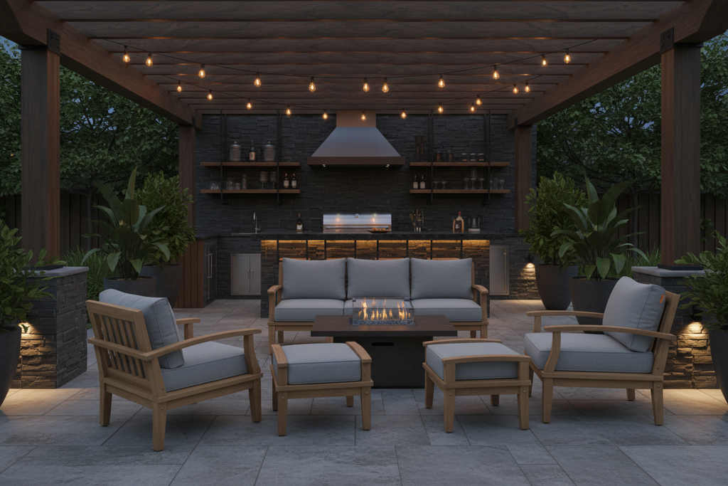 Marina 10-Piece Teak Outdoor Dining Set – Luxury Patio Furniture