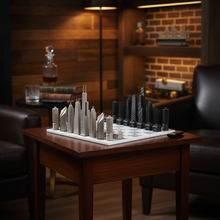 Load image into Gallery viewer, Chicago Skyline Chess Set – Luxury Architectural Mancave Chess Board