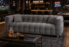 Load image into Gallery viewer, 80-Inch Modern Teddy Fleece Sofa, With 2 Cushions 3-Seater  Sofa Suitable for Living Room Bedroom or Apartment Comfortable Deep-Set Leisure Furniture Wide Armrest Design Easy to Assemble