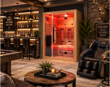 Load image into Gallery viewer, Blisspod I Venetian RED I All-In-One - Full Spectrum + Red Light Therapy I Indoor Premium Sauna I 3 Person