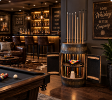 Load image into Gallery viewer, Whiskey Barrel Pool/Billiards Cabinet