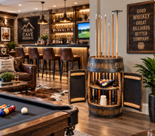 Load image into Gallery viewer, Whiskey Barrel Pool/Billiards Cabinet