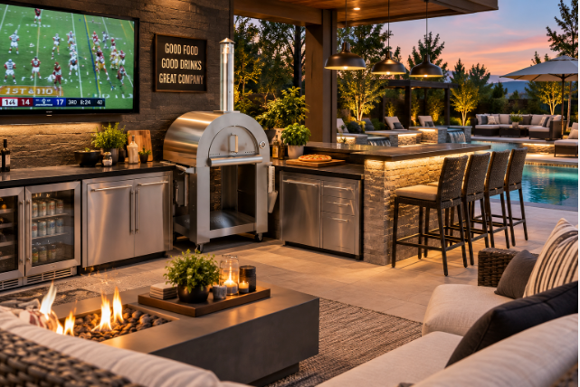 Kokomo 32” Built-In Wood Fired Pizza Oven 900°F