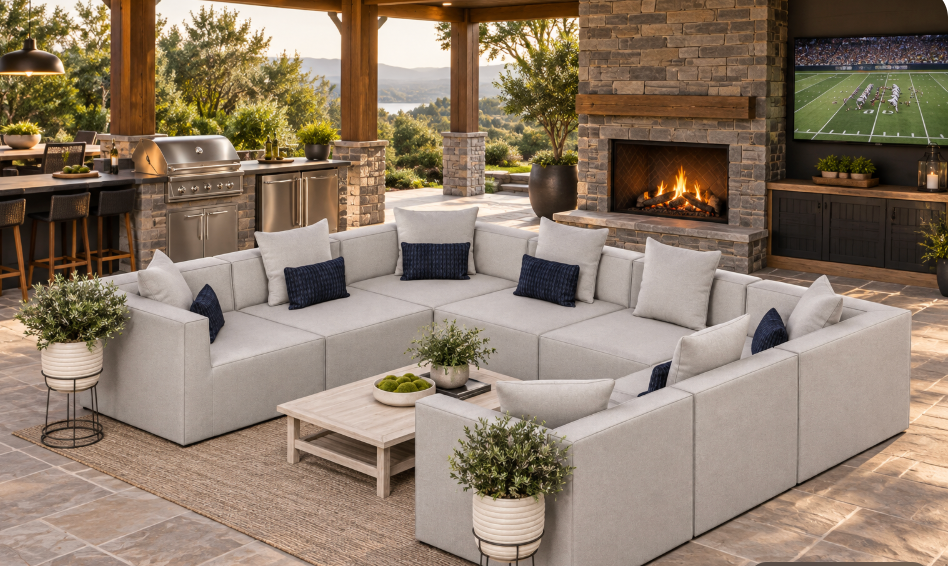 Saybrook 8-Piece Outdoor Upholstered Sofa by Modway