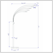 Load image into Gallery viewer, Cal Lighting Cremona 5-Light Integrated LED Arc Floor Lamp - Brushed Steel