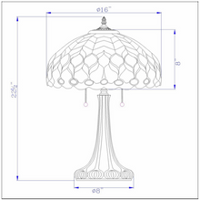 Load image into Gallery viewer, Cal Lighting Tiffany Multicolor Art Glass Table Lamp - Dark Bronze