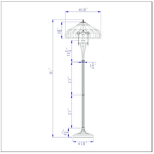 Load image into Gallery viewer, Cal Lighting Tiffany Art Glass Floor Lamp - Antique Bronze