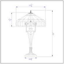 Load image into Gallery viewer, Cal Lighting Tiffany Art Glass Table Lamp - Black