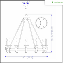 Load image into Gallery viewer, Cal Lighting Cruz 12-Light Metal &amp; Wood Chandelier- Bronze/Wood