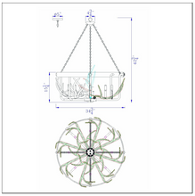 Load image into Gallery viewer, Cal Lighting Angelo 8-Light Antler Chandelier