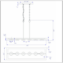 Load image into Gallery viewer, Cal Lighting Kelso 6-Light Dimmable Integrated LED Island Chandelier - Light Oak