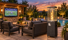 Propane Patio Heater with Metal Hood