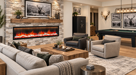 Dynasty Allegro 76” Smart Linear Electric Fireplace