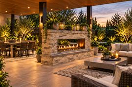 Empire Carol Rose Coastal See-Through Outdoor Gas Fireplace