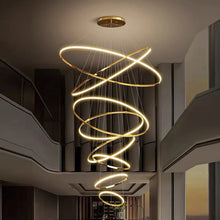 Load image into Gallery viewer, Joesee Modern Multi-Ring LED Pendant Light – Dimmable
