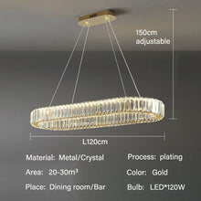 Load image into Gallery viewer, Decorbites Crystal Pendant Chandelier | Modern LED Ceiling Light