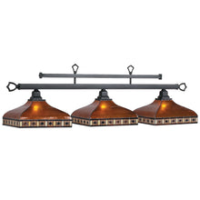 Load image into Gallery viewer, Tahoe 56-Inch 3-Shade Amber Mica Billiard Light