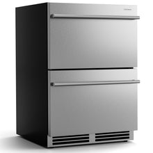Load image into Gallery viewer, 24 Inch Dual Drawer Beverage Refrigerator | Built-In Under Counter Fridge