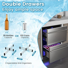 Load image into Gallery viewer, 24 Inch Dual Drawer Beverage Refrigerator | Built-In Under Counter Fridge