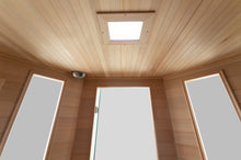 Load image into Gallery viewer, Blisspod | Vienna | Corner Spacious Far Infrared Sauna | Canadian Hemlock Wood | Ultra Low EMF | 12 Heaters | 4-5 Persons