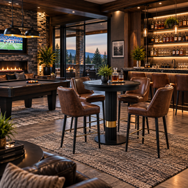 Prohibition Luxury Round Pub Table