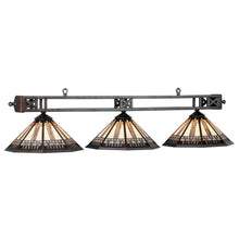 Load image into Gallery viewer, RAM Game Room Winslow 54-Inch 3-Shade Stained Glass Billiard Light