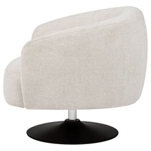 Load image into Gallery viewer, Dave Upholstered Barrel Back Swivel Club Chair – Beige