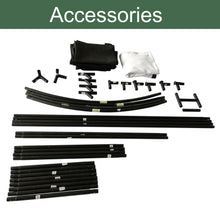 Load image into Gallery viewer, DIY Golf Simulator Impact Screen Frame Enclosure Kit Set, Use with Simulators, Durable Fabric with Velcro, Reinforced Black Border, 9.8'X9.8'X4.9'