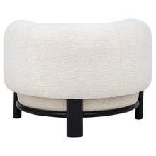 Load image into Gallery viewer, Lawler Bouclé Barrel Back Accent Chair – Ivory &amp; Black