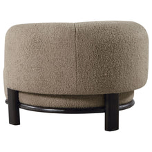 Load image into Gallery viewer, Lawler Bouclé Barrel Back Accent Chair – Brown &amp; Black