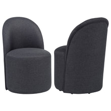 Load image into Gallery viewer, Aubrey Upholstered Barrel Dining Side Chair Charcoal (Set of 2)