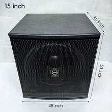 Load image into Gallery viewer, 12/15 Inch Active Speaker 300/400W Subwoofer High Power Sound Box 15-200Hz Audio for Home Theater Sound System Karaoke DJ Studio