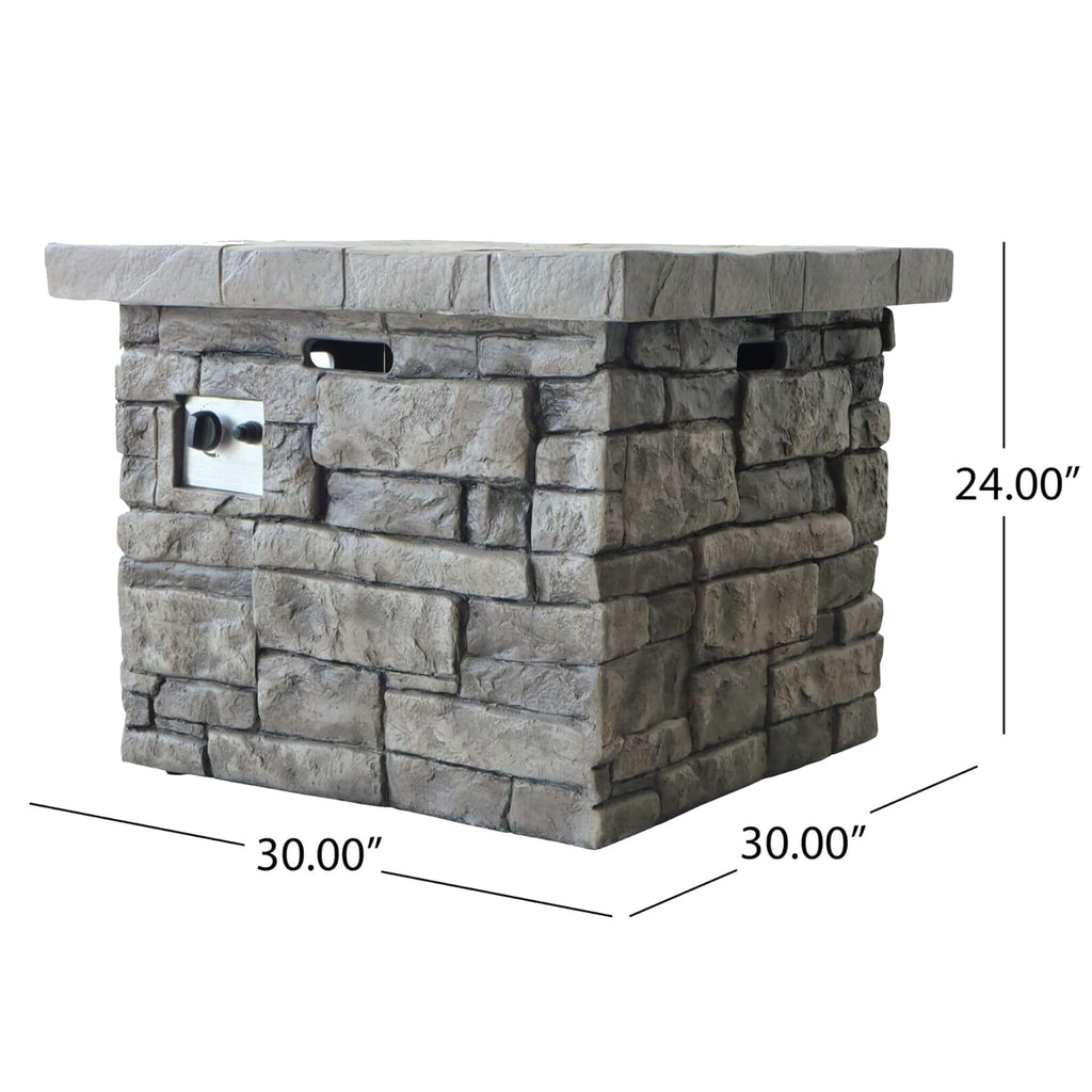 Alora 30-Inch Outdoor Propane Fire Pit Table with Lava Rocks