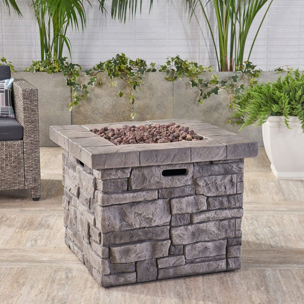 Alora 30-Inch Outdoor Propane Fire Pit Table with Lava Rocks
