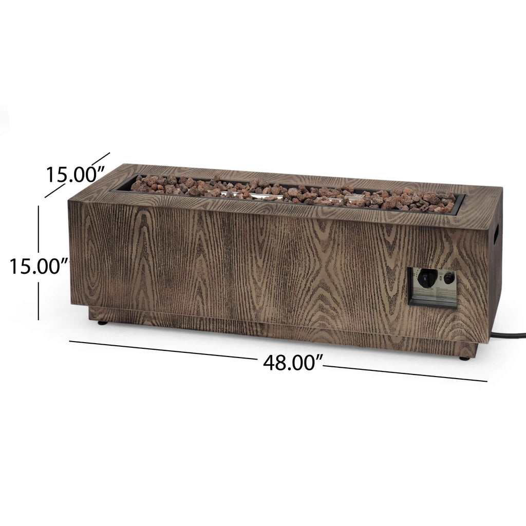 48” Modern 50K BTU Rectangular Propane Fire Pit