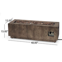 Load image into Gallery viewer, 48” Modern 50K BTU Rectangular Propane Fire Pit
