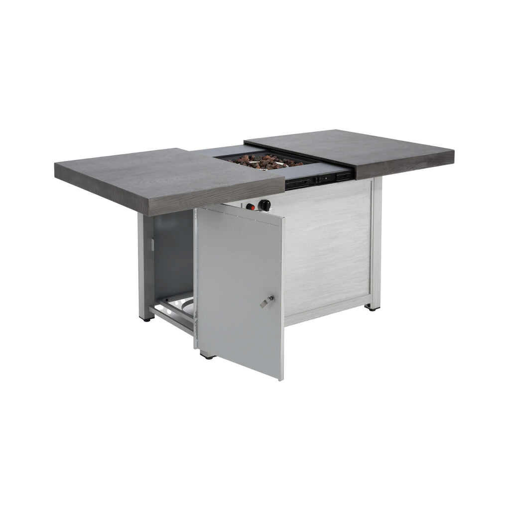 50K BTU Extendable Aluminum Outdoor Fire Pit Table