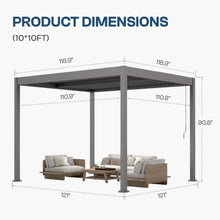 Load image into Gallery viewer, Aluminum Louvered Pergola with Adjustable Roof &amp; Drainage System