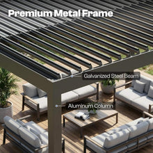 Load image into Gallery viewer, Aluminum Louvered Pergola with Adjustable Roof &amp; Drainage System